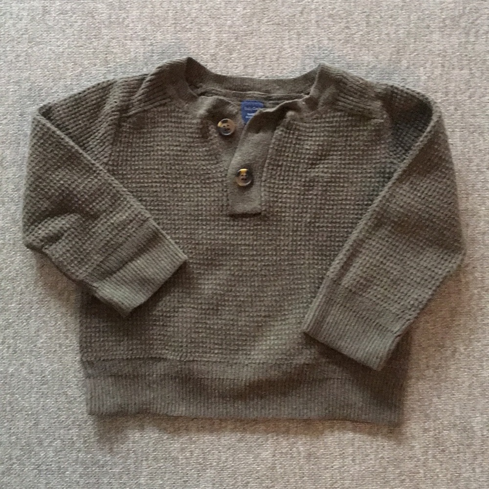 Waffle Knit Henley Sweater